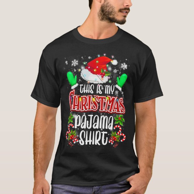 Camiseta Este é o meu Natal Pajama a empatar a festa dos Pa (Frente)