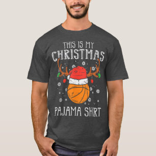 Camiseta Este é o meu natal, Pajama, basquetebol, Xmas PJs