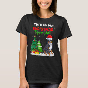 Camiseta Este É O Meu Natal Pajama Bernese Mountain Owne