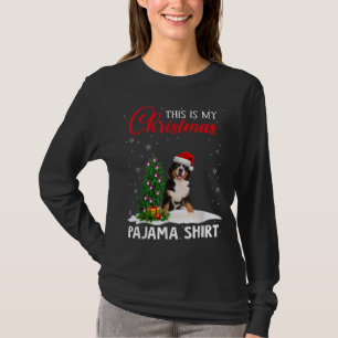 Camiseta Este É O Meu Natal Pajama Bernese Mountain Xmas