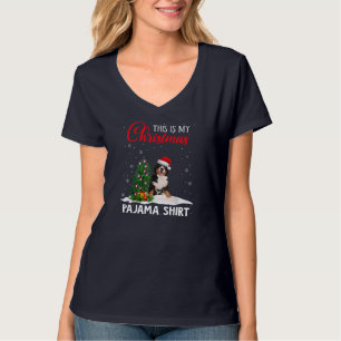 Camiseta Este É O Meu Natal Pajama Bernese Mountain Xmas