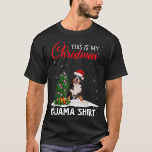 Camiseta Este É O Meu Natal Pajama Bernese Mountain Xmas