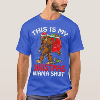 Camiseta Este É O Meu Natal Pajama Bigfoot No Natal 1