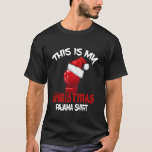 Camiseta Este É O Meu Natal Pajama Boxando Mma Fight Xmas