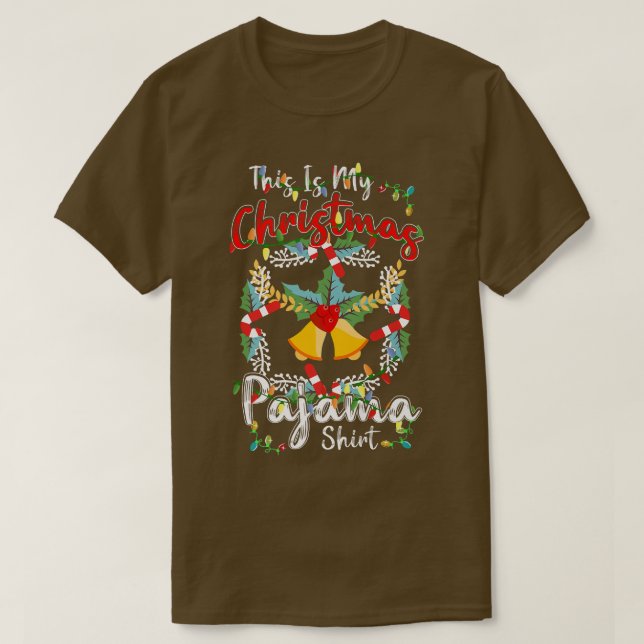 Camiseta Este É O Meu Natal Pajama Costume Engraçado Christ (Frente do Design)