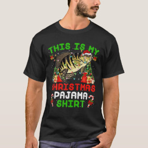 Camiseta Este É O Meu Natal Pajama Crappie Fish No Natal