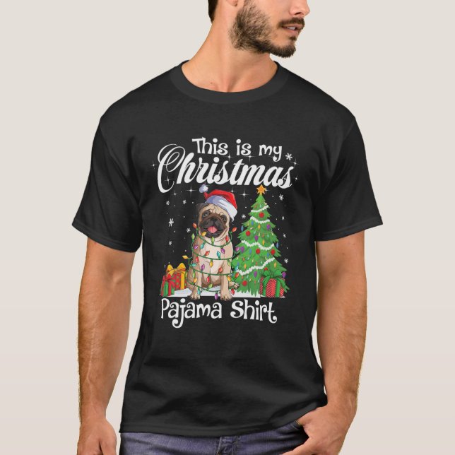 Camiseta Este É O Meu Natal Pajama Engraçado Cachorro De So (Frente)