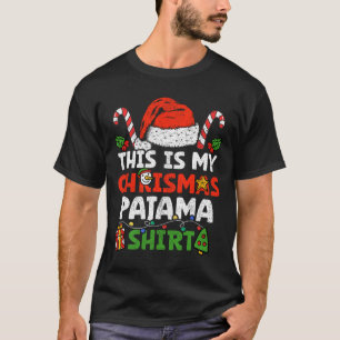 Camiseta Este É O Meu Natal Pajama Engraçado Homens Do Xmas