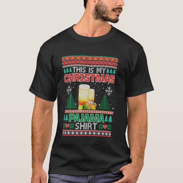Camiseta Este É O Meu Natal Pajama Engraçado Mel Tea Ugly S (Frente)