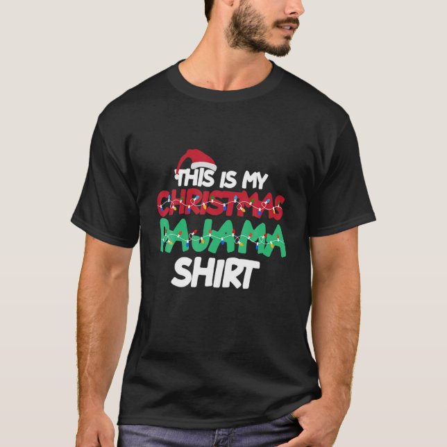Camiseta Este É O Meu Natal Pajama Engraçado Natal (Frente)