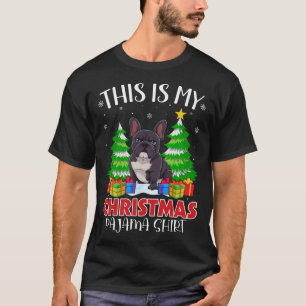 Camiseta Este É O Meu Natal Pajama French Buldogue Xmas Pj