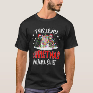 Camiseta Este É O Meu Natal Pajama Gata O Feriado Do Papai 