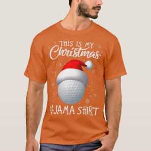 Camiseta Este É O Meu Natal Pajama Golf Santa Hat Snow Pa