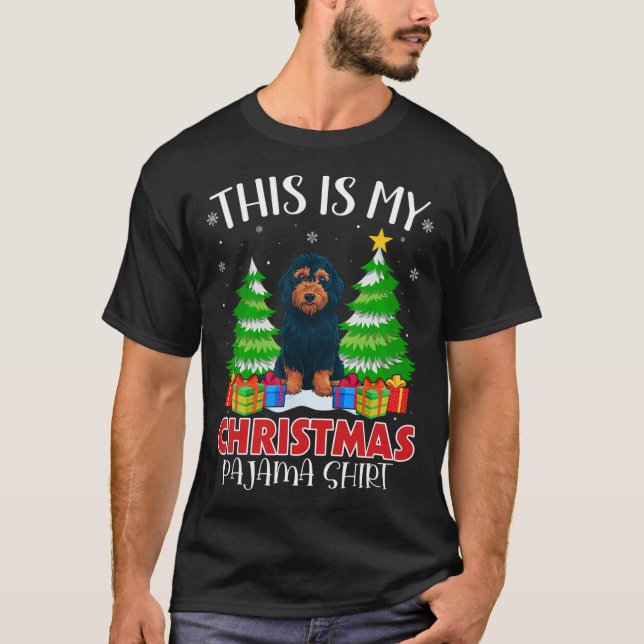 Camiseta Este É O Meu Natal Pajama Labradoodle Dog Xmas P (Frente)