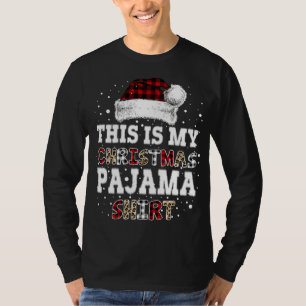 Camiseta Este É O Meu Natal Pajama Leopard Xadrez Buffalo R