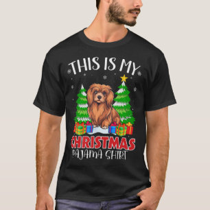 Camiseta Este É O Meu Natal Pajama Lhasa Apso Dog Xmas Pj