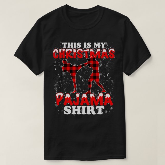 Camiseta Este É O Meu Natal Pajama MMA (Frente do Design)