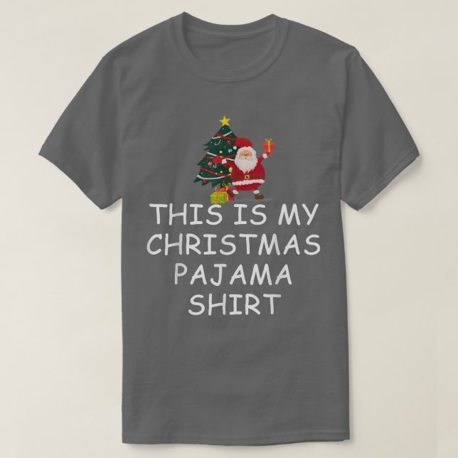 Camiseta Este É O Meu Natal Pajama Papai Noel Natal (Frente do Design)