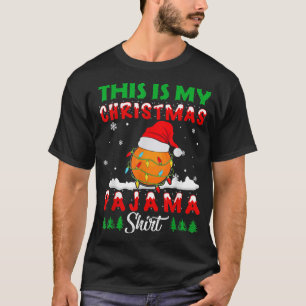 Camiseta Este É O Meu Natal Pajama Pingpong Santa Hat Xma