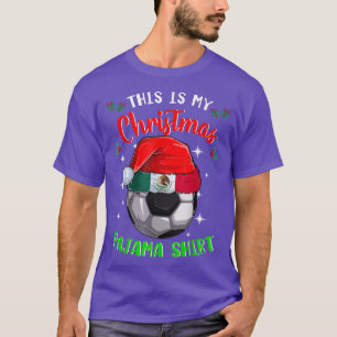Camiseta Este É O Meu Natal Pajama Santa Hat Meico Socce