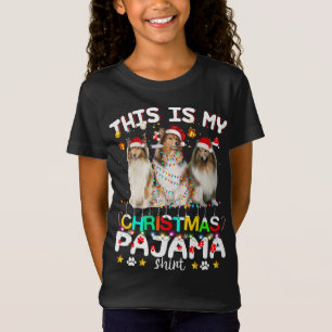 Camiseta Este É O Meu Natal Pajama Shetland Sheepdog Funn