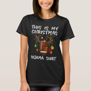 Camiseta Este É O Meu Natal Pajama Shirt Football Christy