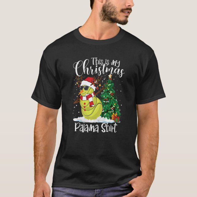 Camiseta Este É O Meu Natal Pajama Shirt Tênis Xmas Tenn (Frente)