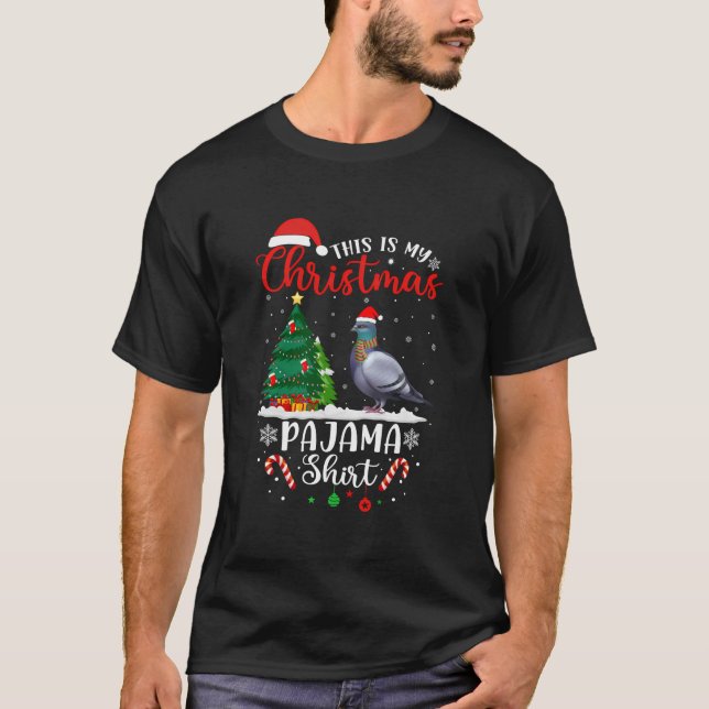 Camiseta Este É O Meu Natal Pajama Shirt Tree Light Xmas (Frente)