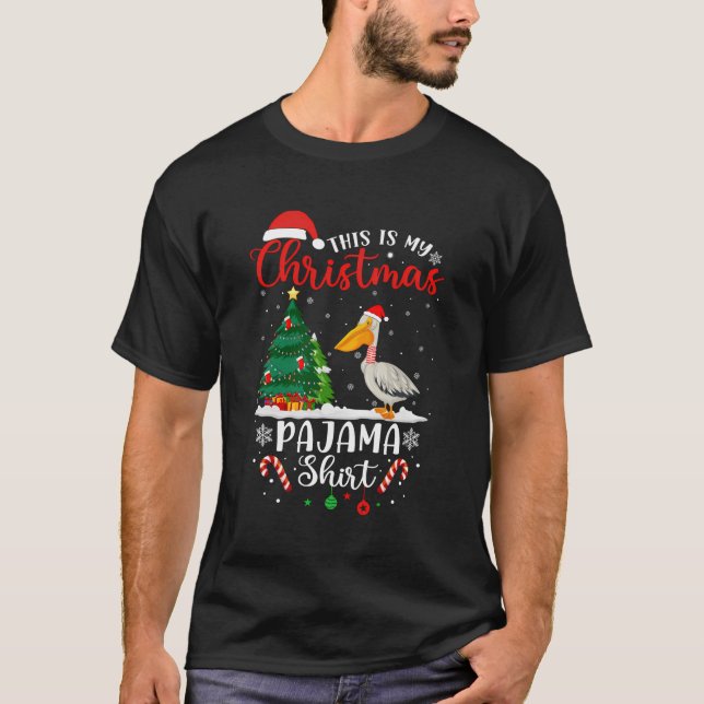 Camiseta Este É O Meu Natal Pajama Shirt Tree Light Xmas (Frente)