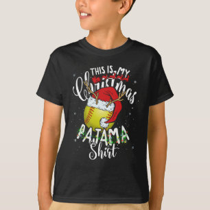 Camiseta Este É O Meu Natal Pajama Softball