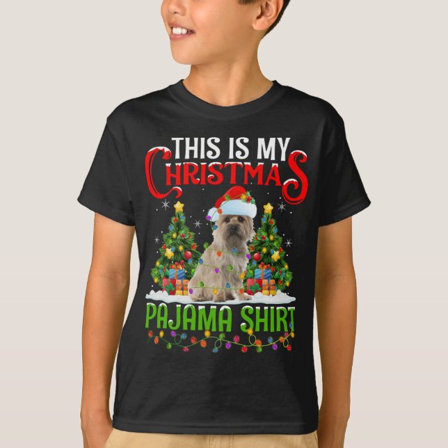 Camiseta Este É O Meu Natal Pajama Terrier Dog Christmas (Frente)
