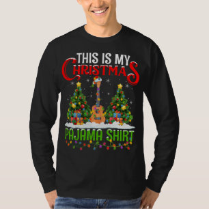 Camiseta Este É O Meu Natal Pajama Ukulele Music Christma