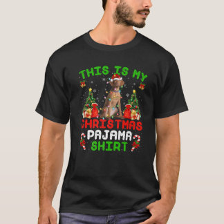 Camiseta Este É O Meu Natal Pajama Vizsla Dog Christmas
