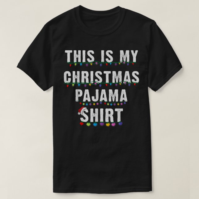 Camiseta Este É O Meu Natal Pajama Xmas Luz Engraçada Hol (Frente do Design)