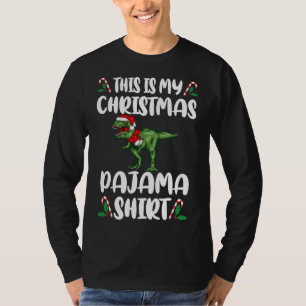 Camiseta Este É O Meu Natal Pajama Xmas T rex Engraçado Hol