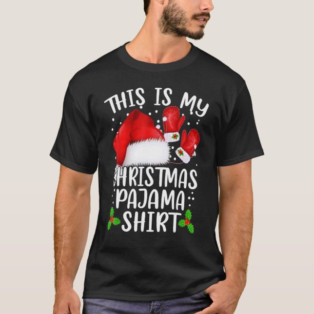 Camiseta Este É O Meu Natal Papais noeis Do Pajama Meninos  (Frente)