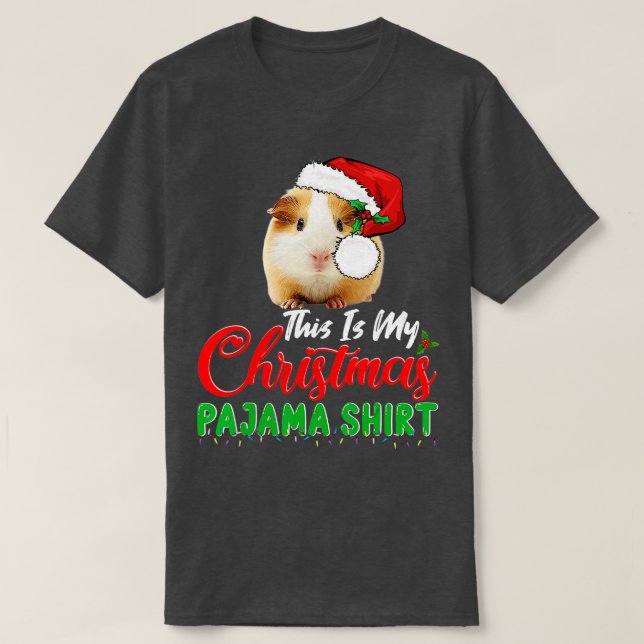 Camiseta Este É O Meu Natal Papais noeis Pajama Guiné Pig L (Frente do Design)