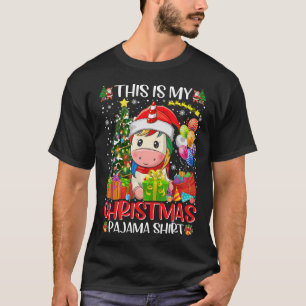 Camiseta Este É O Meu Natal Unicorn Xmas Mulheres Famílias