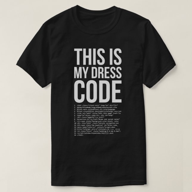 Camiseta Este é o meu Nerd de Desenvolvedor de Codificador  (Frente do Design)