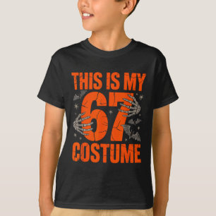 Camiseta Este é o meu número 6 7 do traje de Halloween 67 M