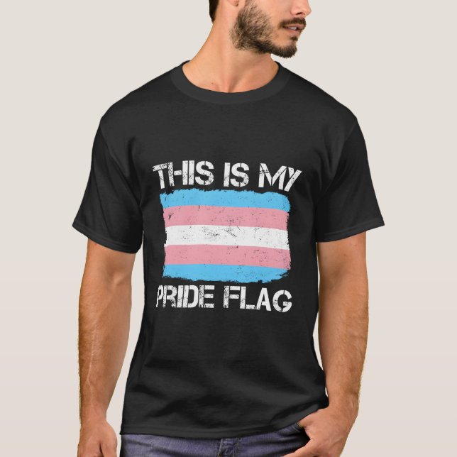Camiseta Este É O Meu Orgulho Bandeira Do Orgulho Transgêne (Frente)