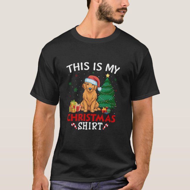 Camiseta Este é o meu Ouro Cachorro do Pai Natal (Frente)