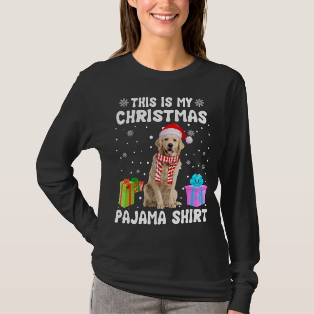 Camiseta Este É O Meu Ouro De Natal - Cachorro De Retriever (Frente)