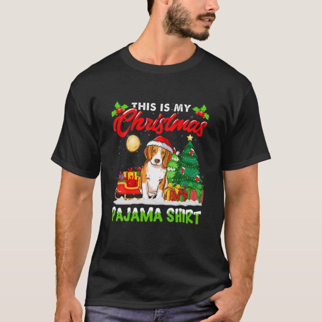 Camiseta Este É O Meu Pai De Cachorro Do Pajama Beagle (Frente)