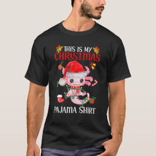 Camiseta Este É O Meu Pai Natal Axolotl Papai Noel