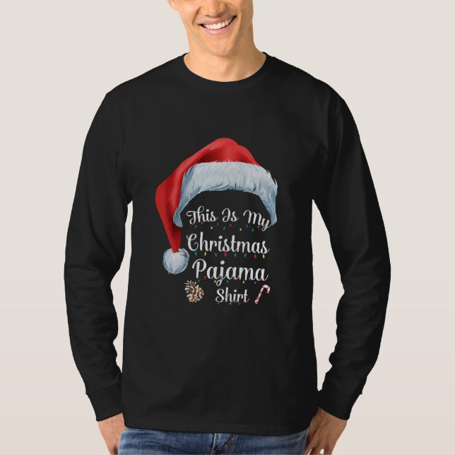 Camiseta Este É O Meu Pai Natal Da Família Pajama Papai Noe (Frente)