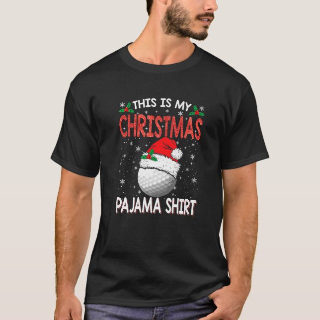 Camiseta Este É O Meu Pajama De Golfe De Natal Para Rapazes (Frente)
