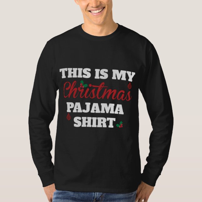 Camiseta Este É O Meu Pajama De Natal (Frente)
