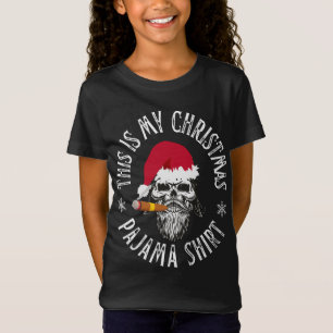 Camiseta Este É O Meu Papai noel De Motocicleta Pajama De N