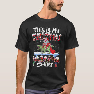 Camiseta Este É O Meu Papai noel De Natal Do Pajama Andando